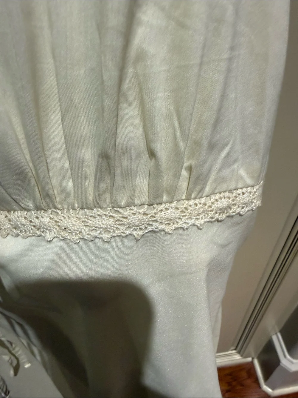 NWOT Beymen Studio Cream Cotton Dress With Floral lace Detail Sz 38IT US 4